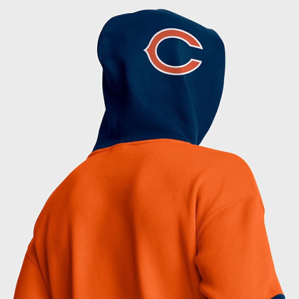 Chicago Bears Helmet Pullover Hoodie Orange