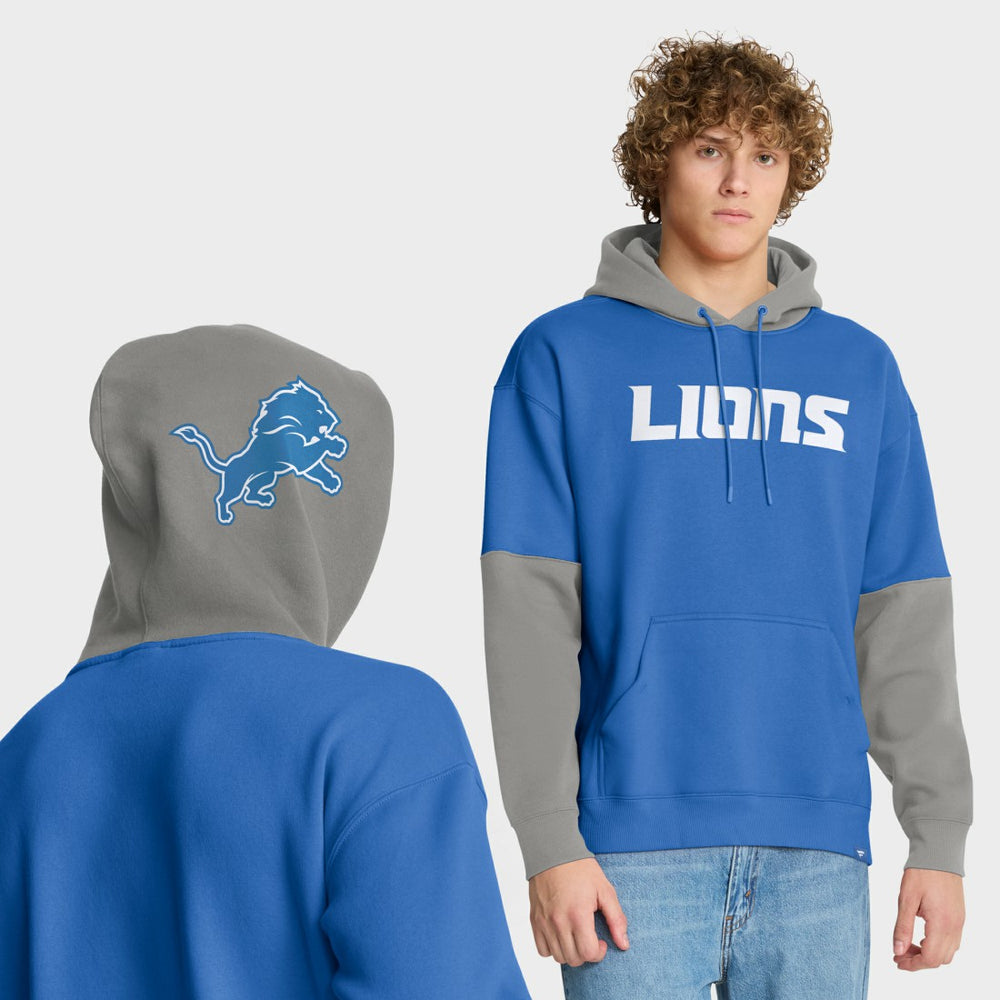 Detroit Lions Helmet Pullover Hoodie Blue