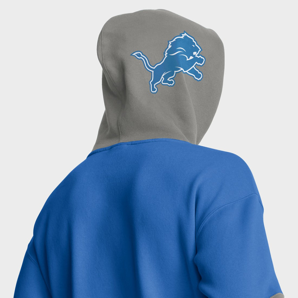 Detroit Lions Helmet Pullover Hoodie Blue
