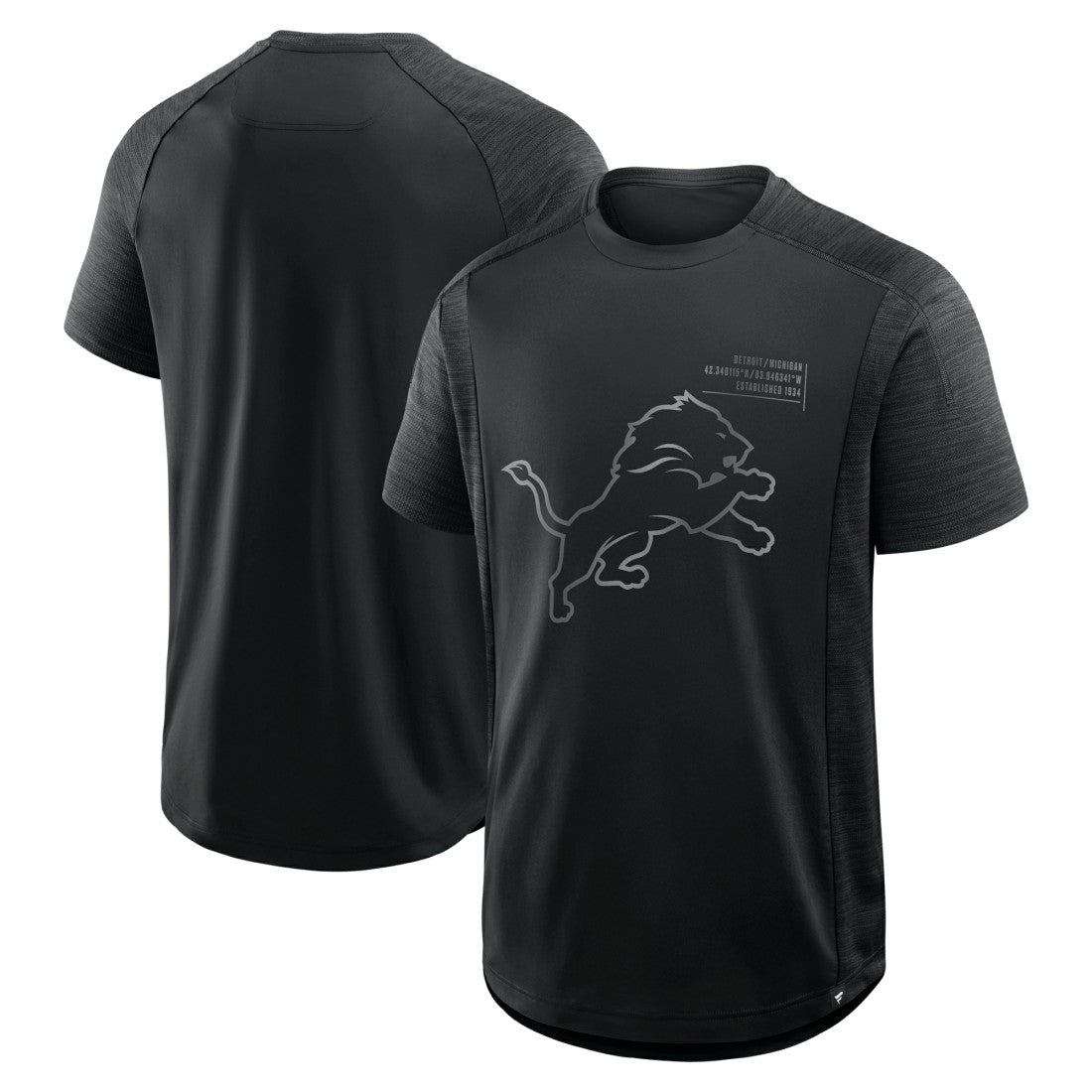 Detroit Lions Deceptive Juke T-Shirt Black