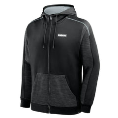 Las Vegas Raiders Checkdown Pass Full-Zip Hoodie Black