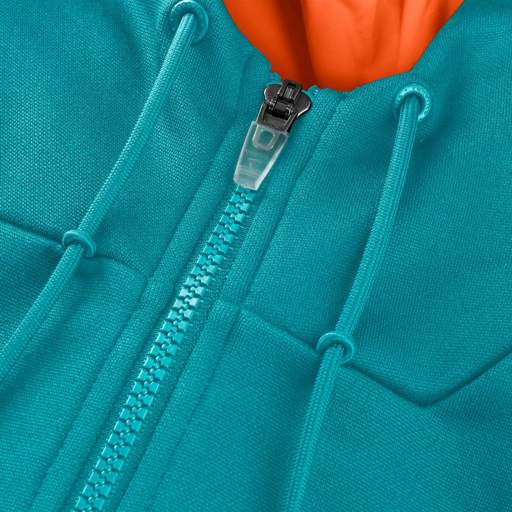 Miami Dolphins Checkdown Pass Full-Zip Hoodie Aqua