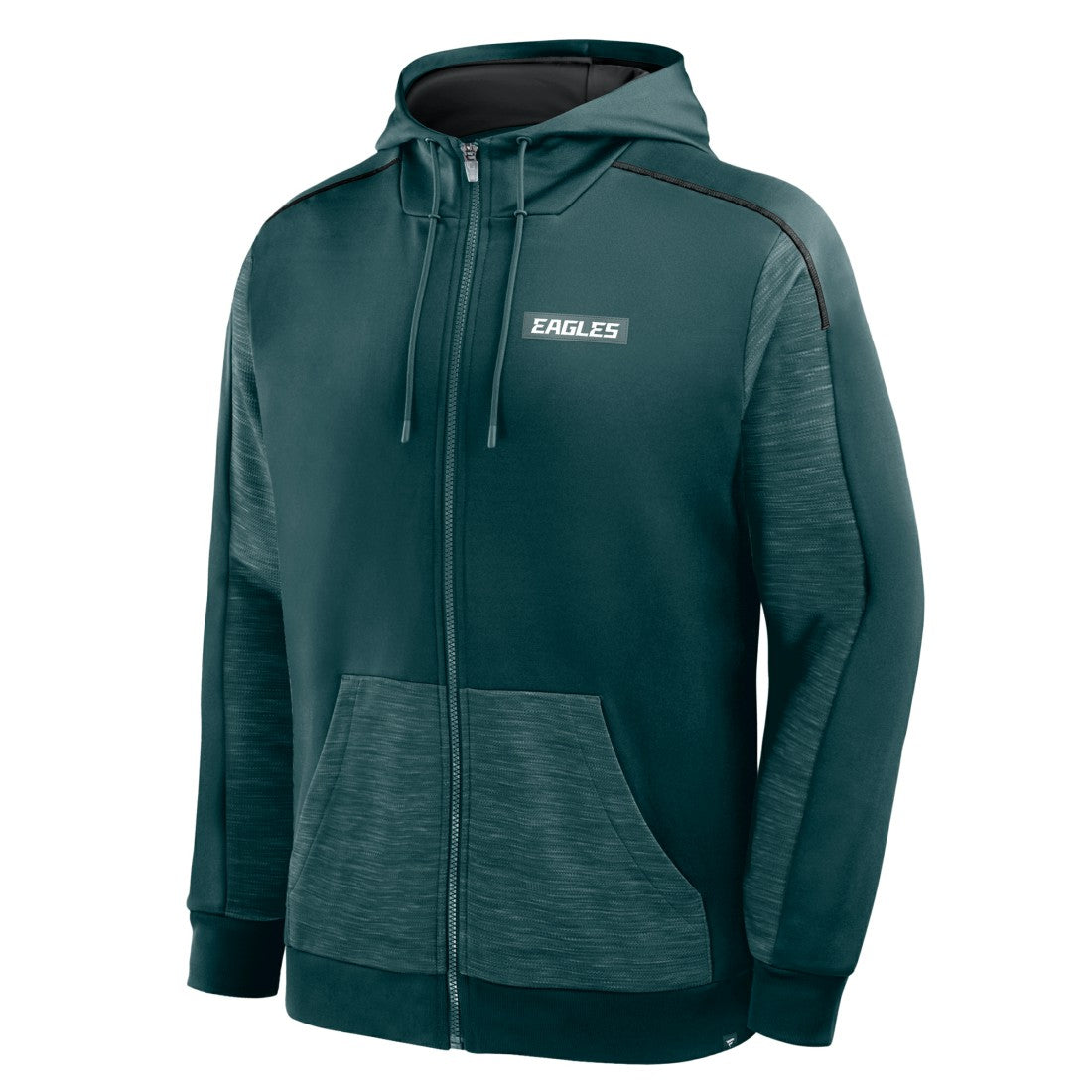Philadelphia Eagles Checkdown Pass Full-Zip Hoodie Midnight Green