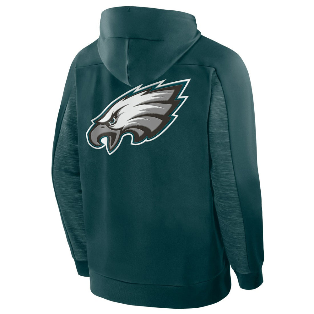 Philadelphia Eagles Checkdown Pass Full-Zip Hoodie Midnight Green
