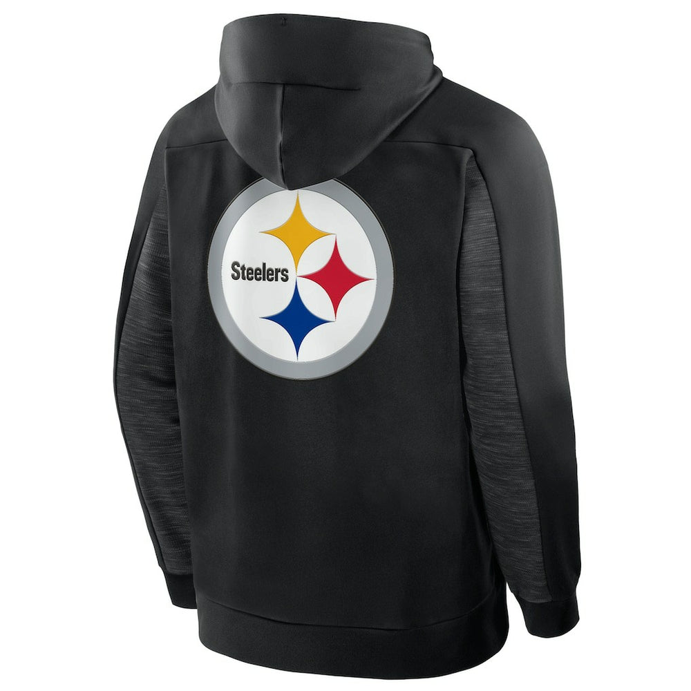 Pittsburgh Steelers Checkdown Pass Full-Zip Hoodie Black