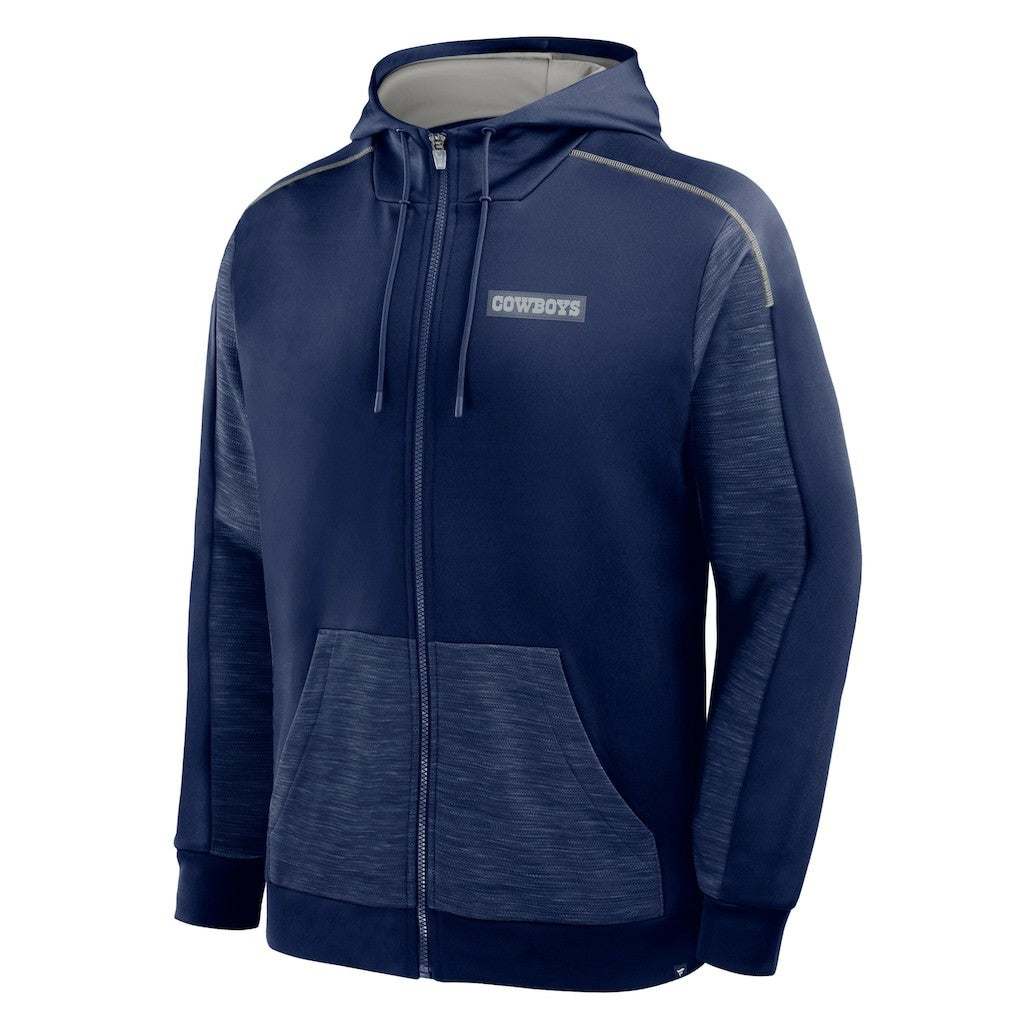 Dallas Cowboys Checkdown Pass Full-Zip Hoodie Navy