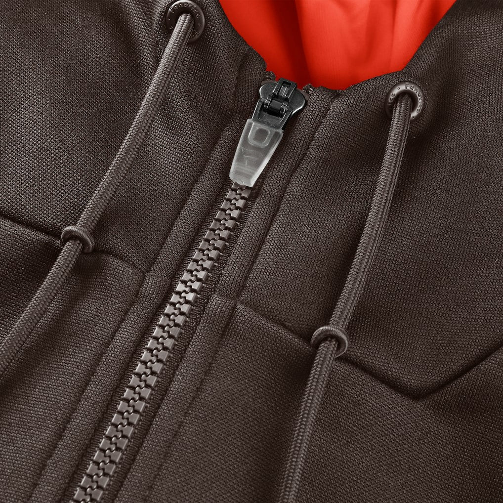 Cleveland Browns Checkdown Pass Full-Zip Hoodie Brown