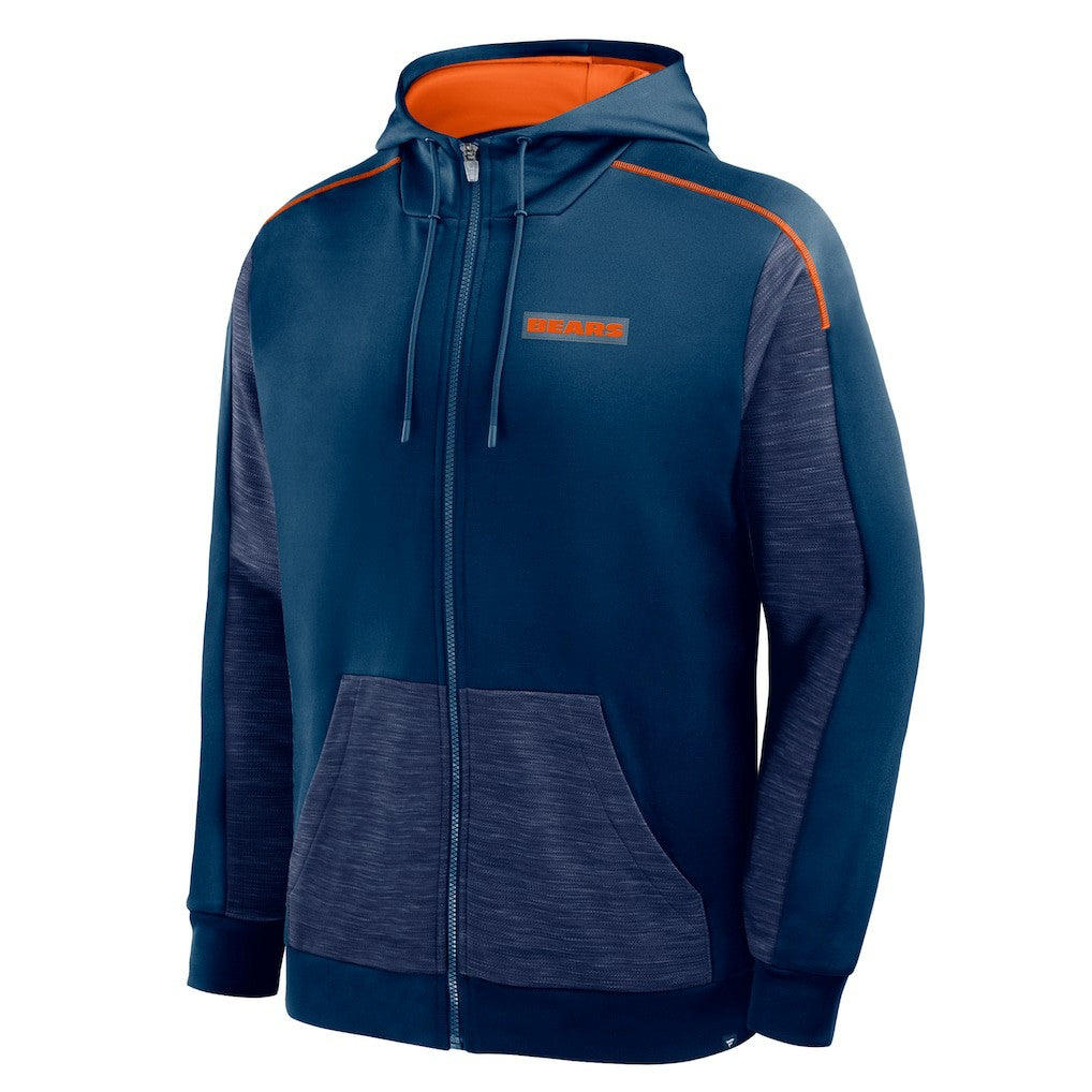 Chicago Bears Checkdown Pass Full-Zip Hoodie Navy