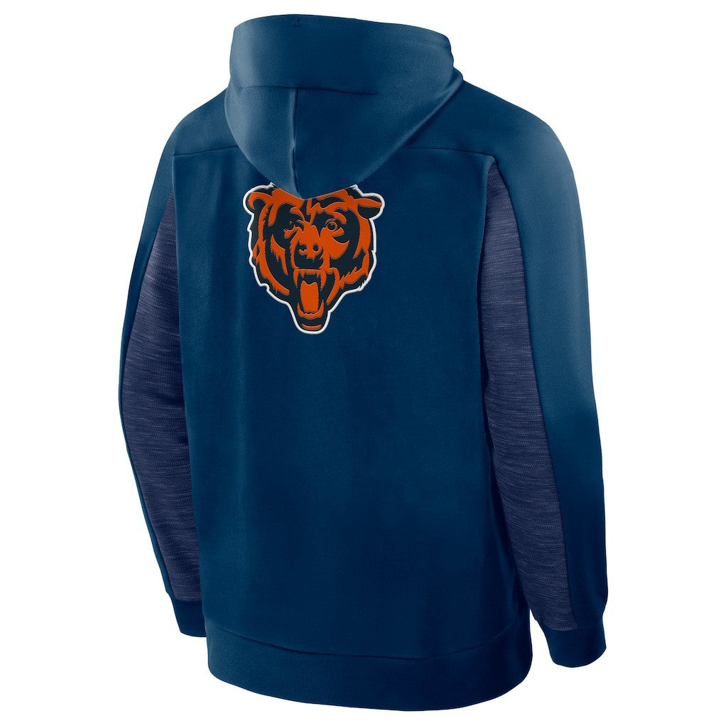 Chicago Bears Checkdown Pass Full-Zip Hoodie Navy