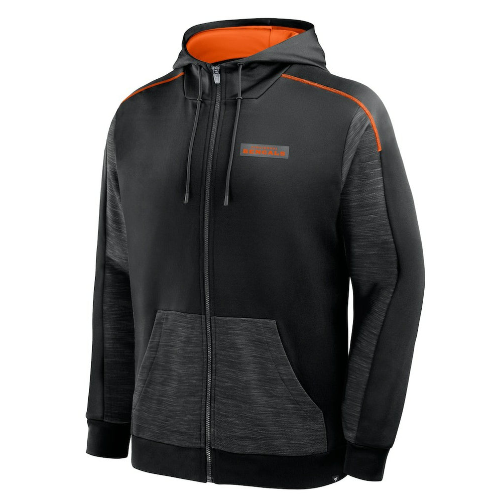 Cincinnati Bengals Checkdown Pass Full-Zip Hoodie Black