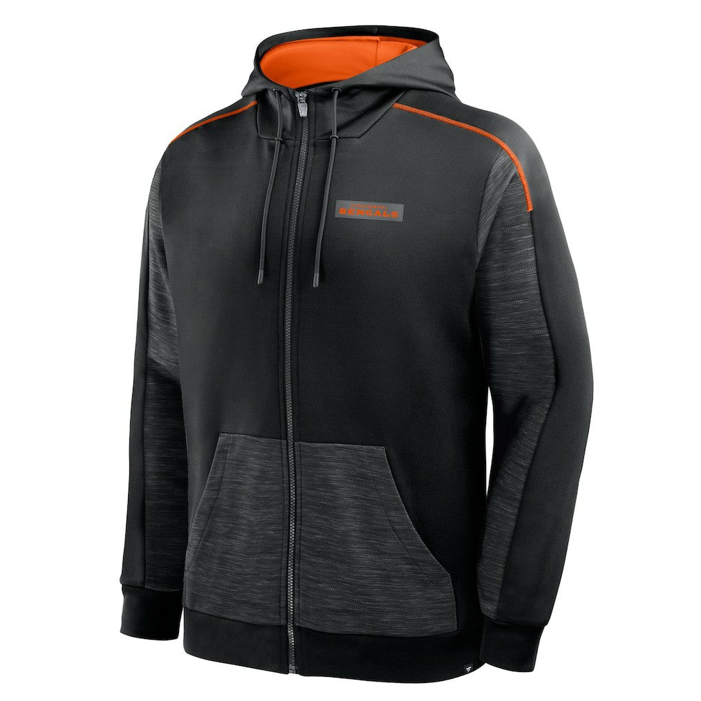 Cincinnati Bengals Checkdown Pass Full-Zip Hoodie Black