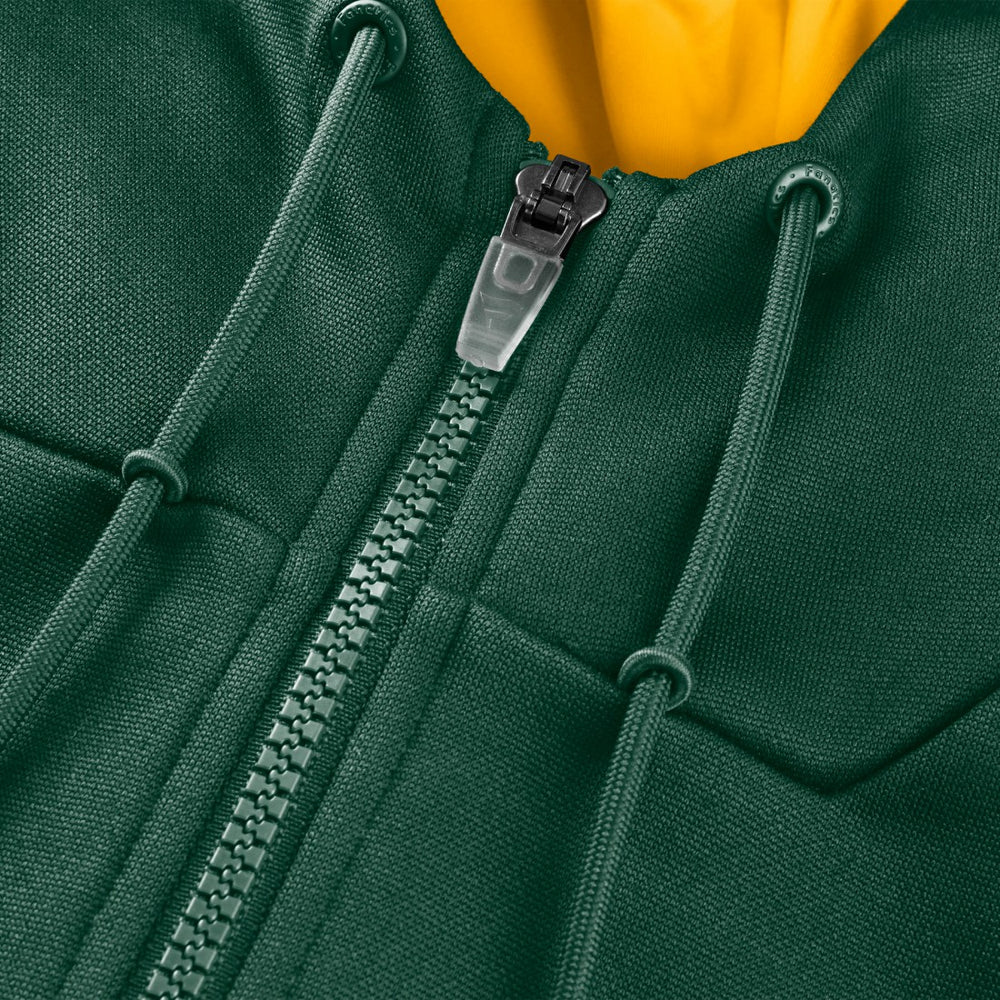 Green Bay Packers Checkdown Pass Full-Zip Hoodie Green
