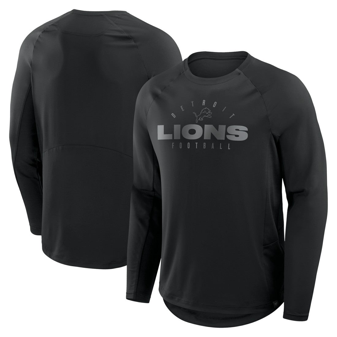 Detroit Lions Coverage Scheme Long Sleeve T-Shirt Black
