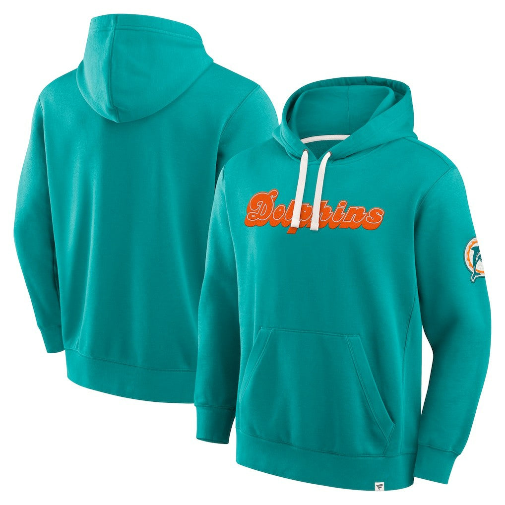 Miami Dolphins New Horizons Heritage Pullover Hoodie Aqua