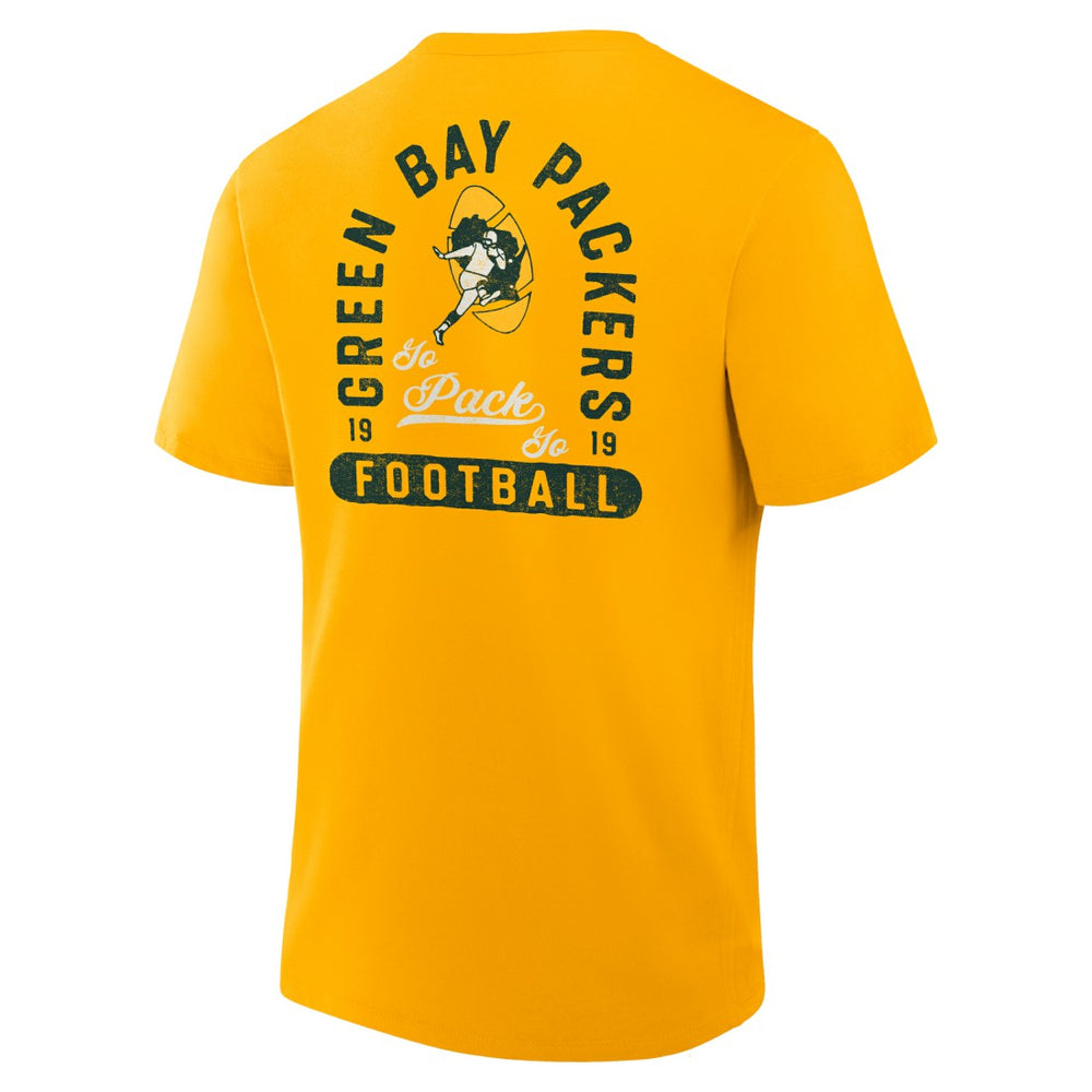 Green Bay Packers Fluid Motion Legacy T-Shirt Gold