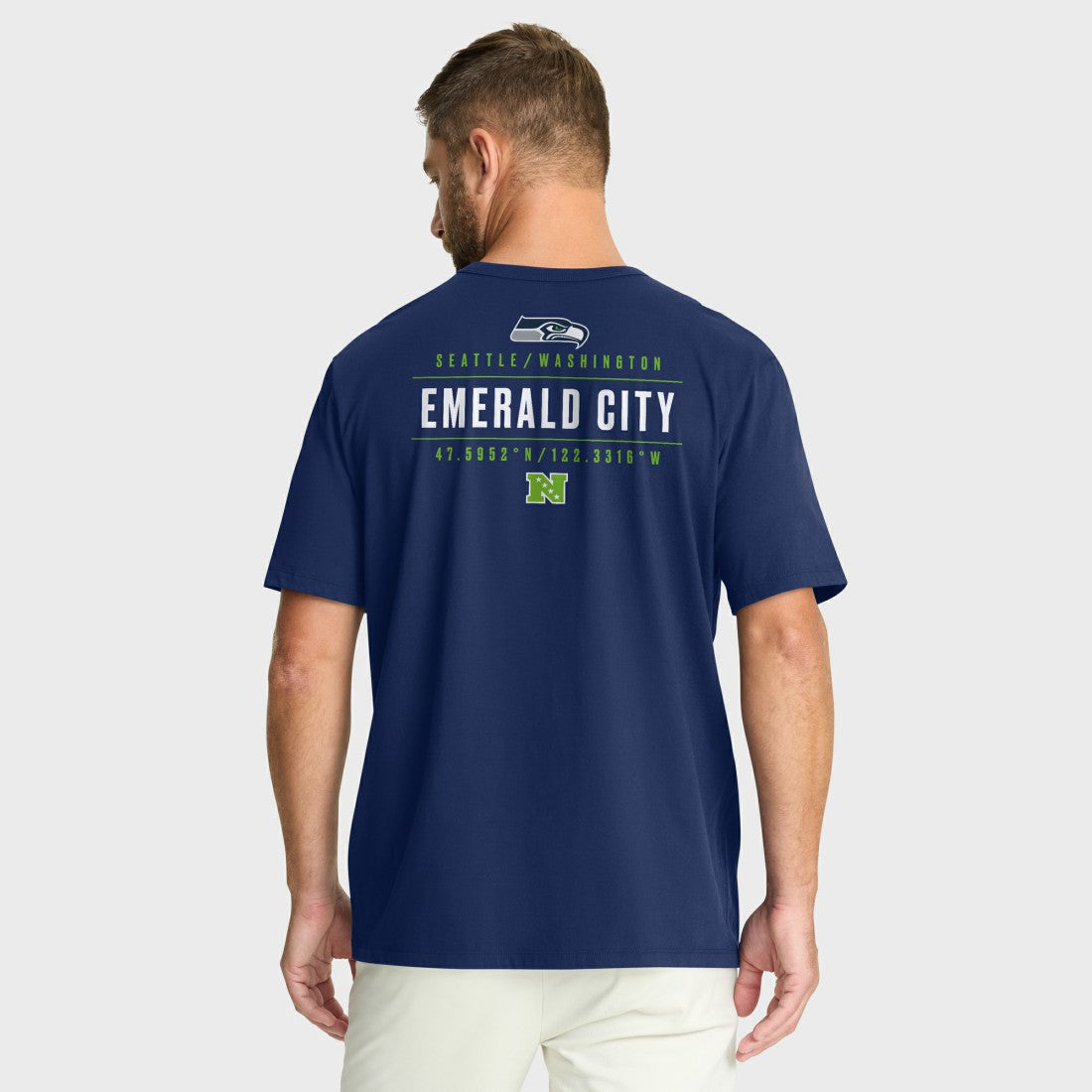 Seattle Seahawks Passing Pocket Legacy T-Shirt College Navy