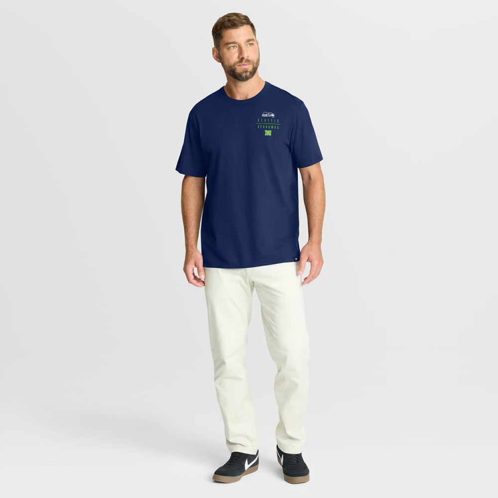 Seattle Seahawks Passing Pocket Legacy T-Shirt College Navy