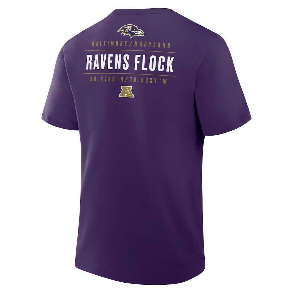 Baltimore Ravens Passing Pocket Legacy T-Shirt Purple