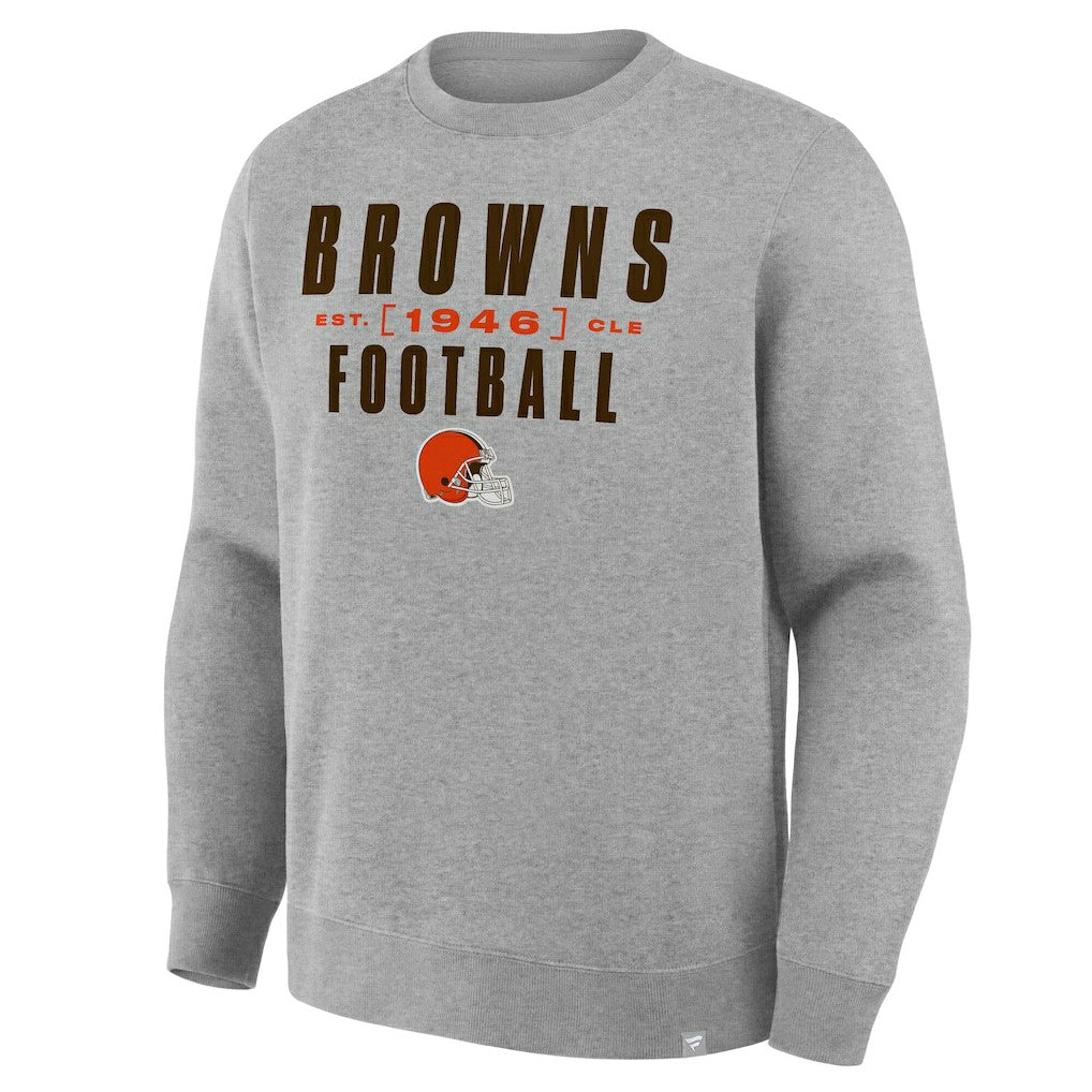 Cleveland Browns Powerful Throw Legacy Pullover Sweatshirt Heather Gray