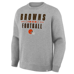 Cleveland Browns Powerful Throw Legacy Pullover Sweatshirt Heather Gray