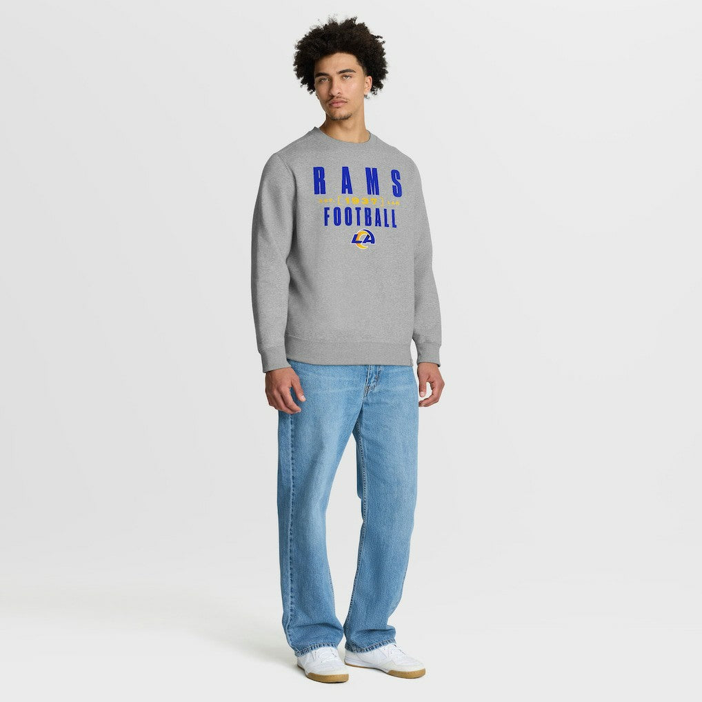 Los Angeles Rams Powerful Throw Legacy Pullover Sweatshirt Heather Gray