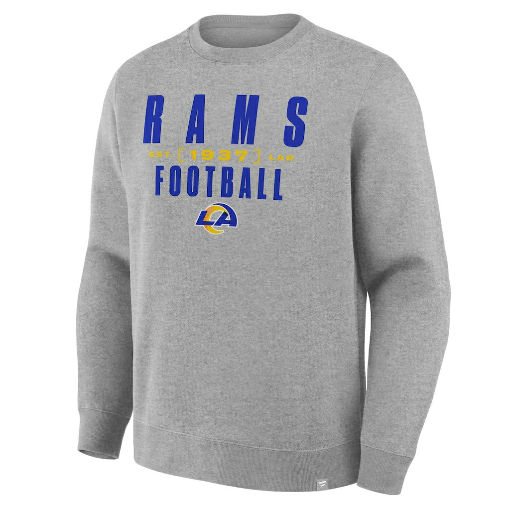 Los Angeles Rams Powerful Throw Legacy Pullover Sweatshirt Heather Gray