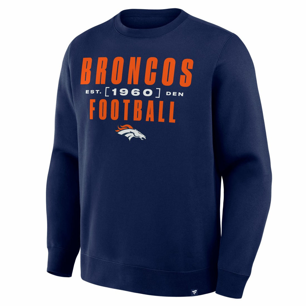 Denver Broncos Powerful Throw Legacy Pullover Sweatshirt Navy