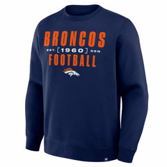 Denver Broncos Powerful Throw Legacy Pullover Sweatshirt Navy