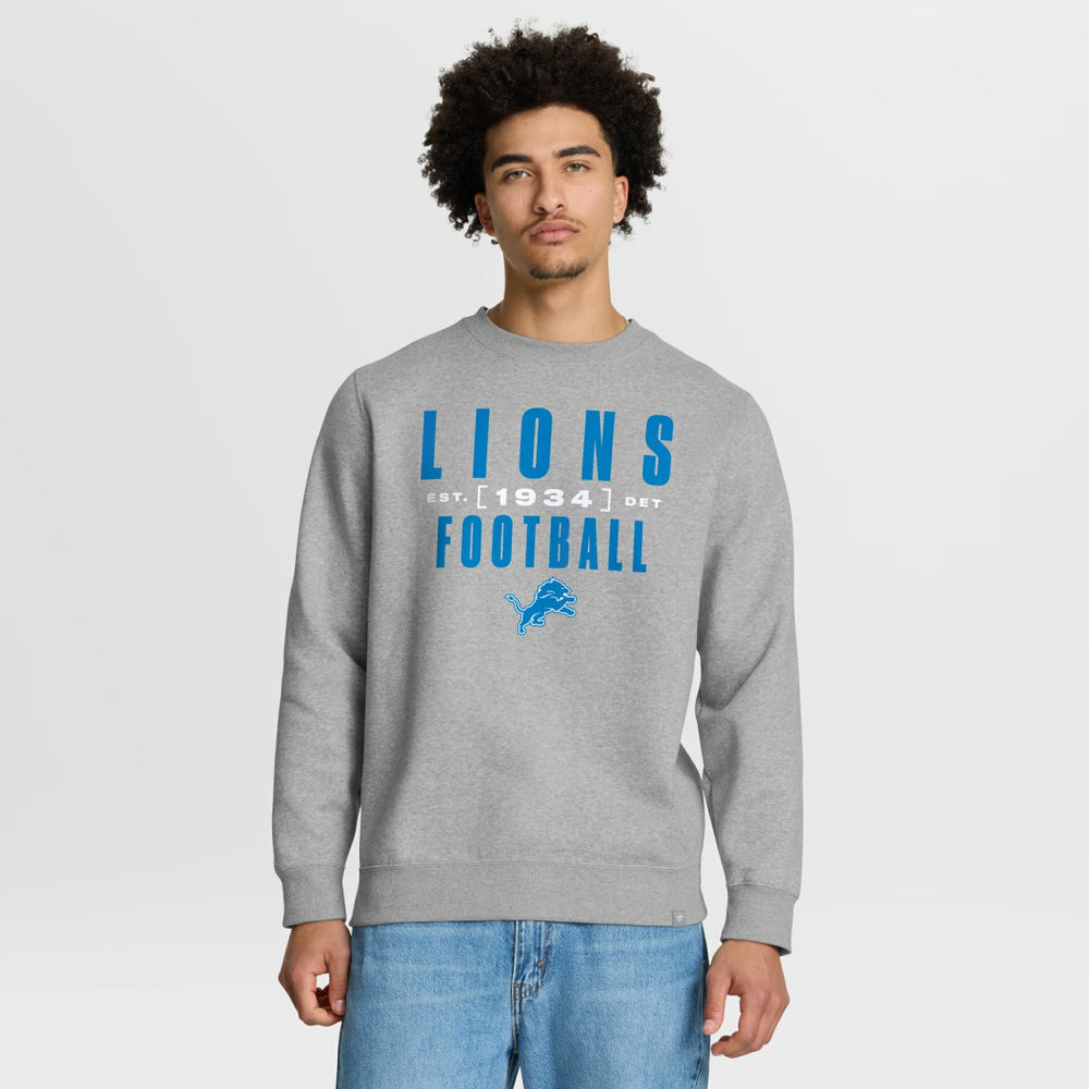 Detroit Lions Powerful Throw Legacy Pullover Sweatshirt Heather Gray