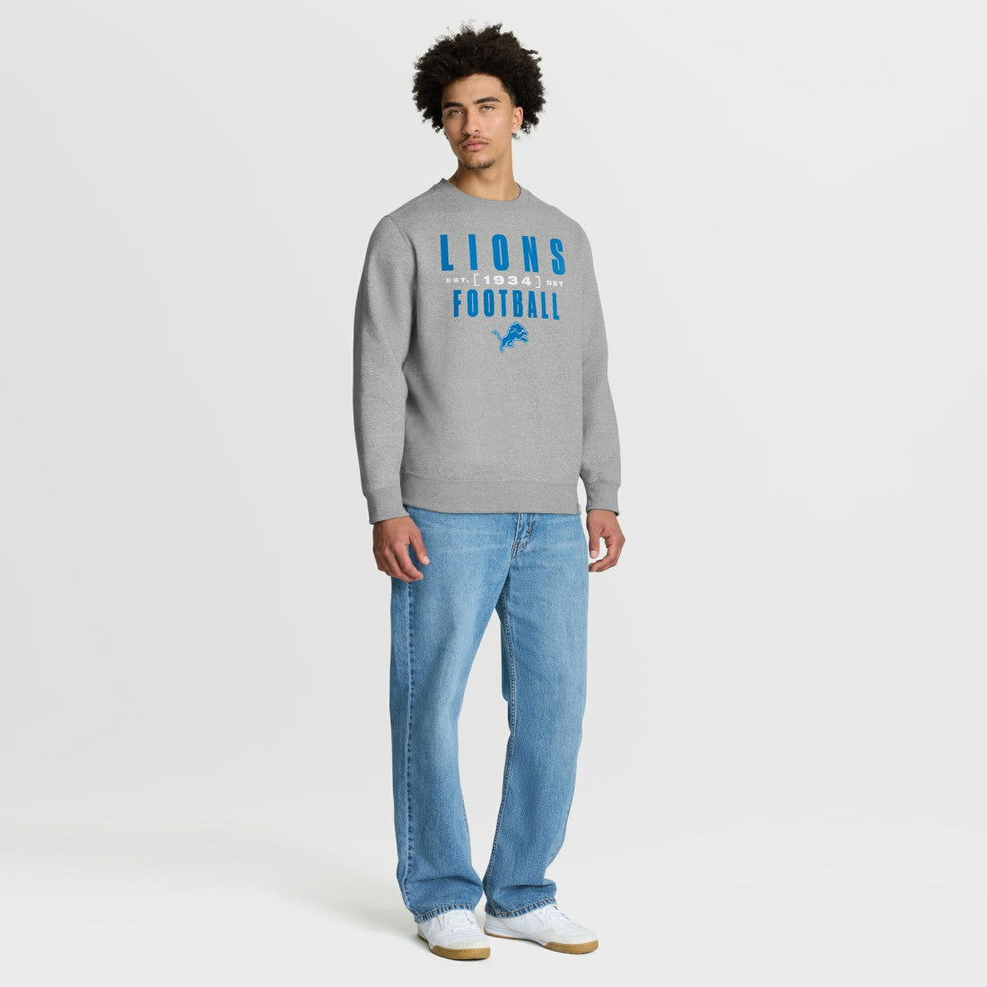 Detroit Lions Powerful Throw Legacy Pullover Sweatshirt Heather Gray