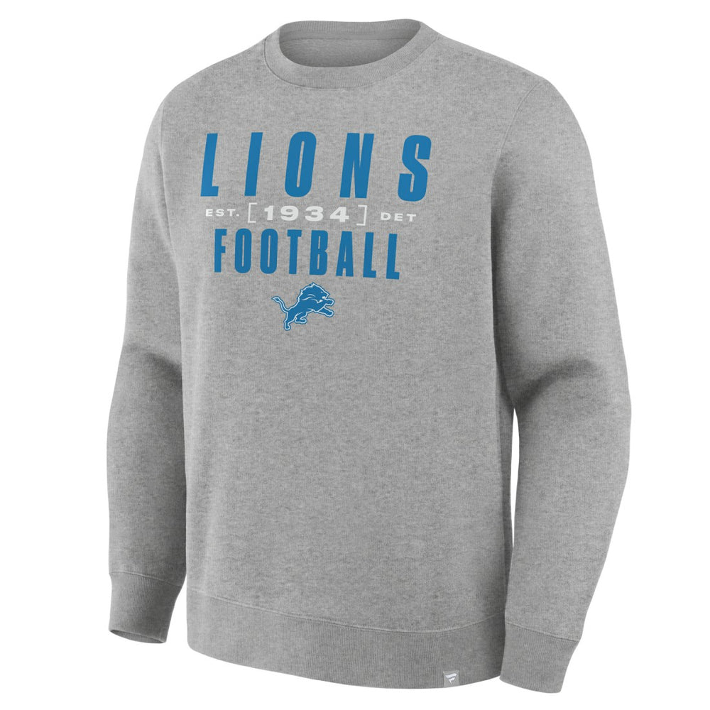 Detroit Lions Powerful Throw Legacy Pullover Sweatshirt Heather Gray