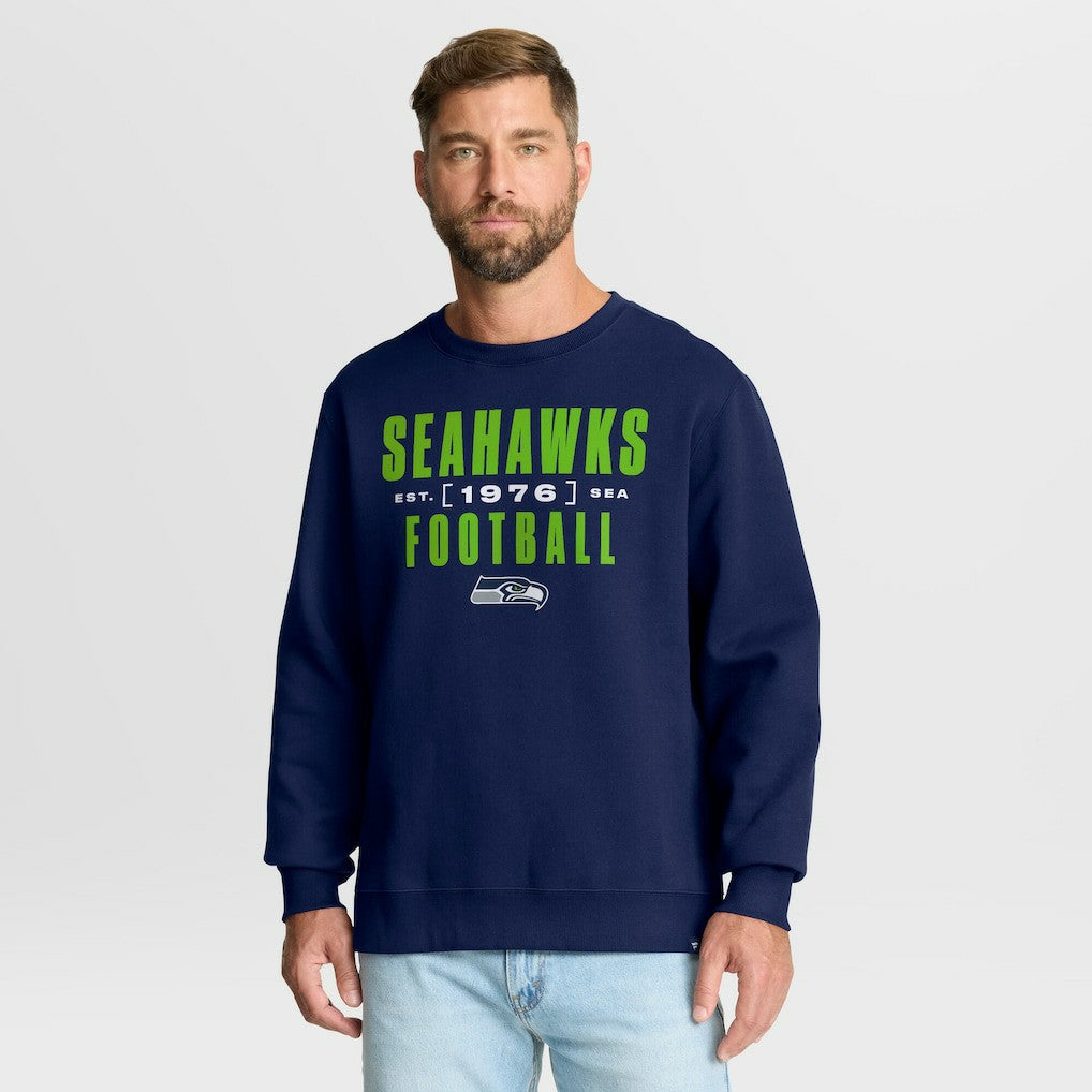 Seattle Seahawks Powerful Throw Legacy Pullover Sweatshirt College Navy