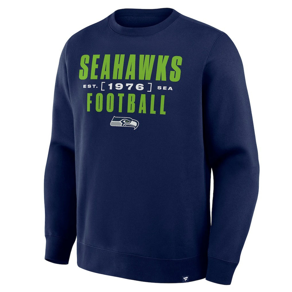 Seattle Seahawks Powerful Throw Legacy Pullover Sweatshirt College Navy