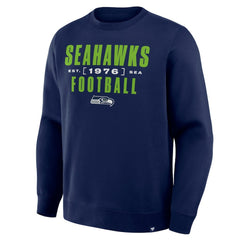 Seattle Seahawks Powerful Throw Legacy Pullover Sweatshirt College Navy