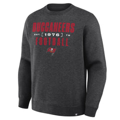 Tampa Bay Buccaneers Powerful Throw Legacy Pullover Sweatshirt Heather Pewter