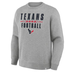 Houston Texans Powerful Throw Legacy Pullover Sweatshirt Heather Gray