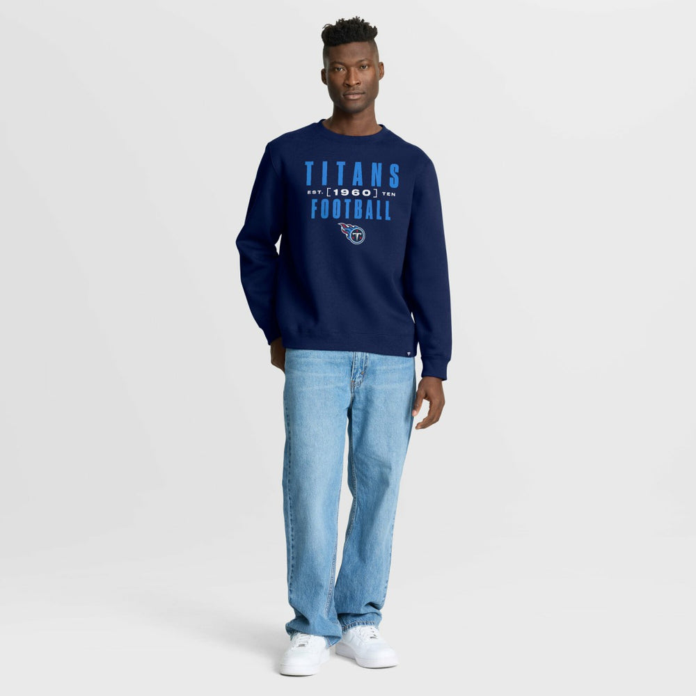 Tennessee Titans Powerful Throw Legacy Pullover Sweatshirt Navy