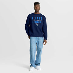 Tennessee Titans Powerful Throw Legacy Pullover Sweatshirt Navy