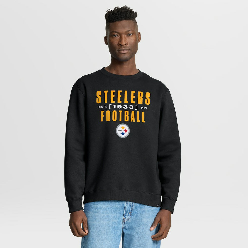 Pittsburgh Steelers Powerful Throw Legacy Pullover Sweatshirt Black