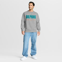 Miami Dolphins Direct Handoff Legacy Pullover Sweatshirt Heather Gray