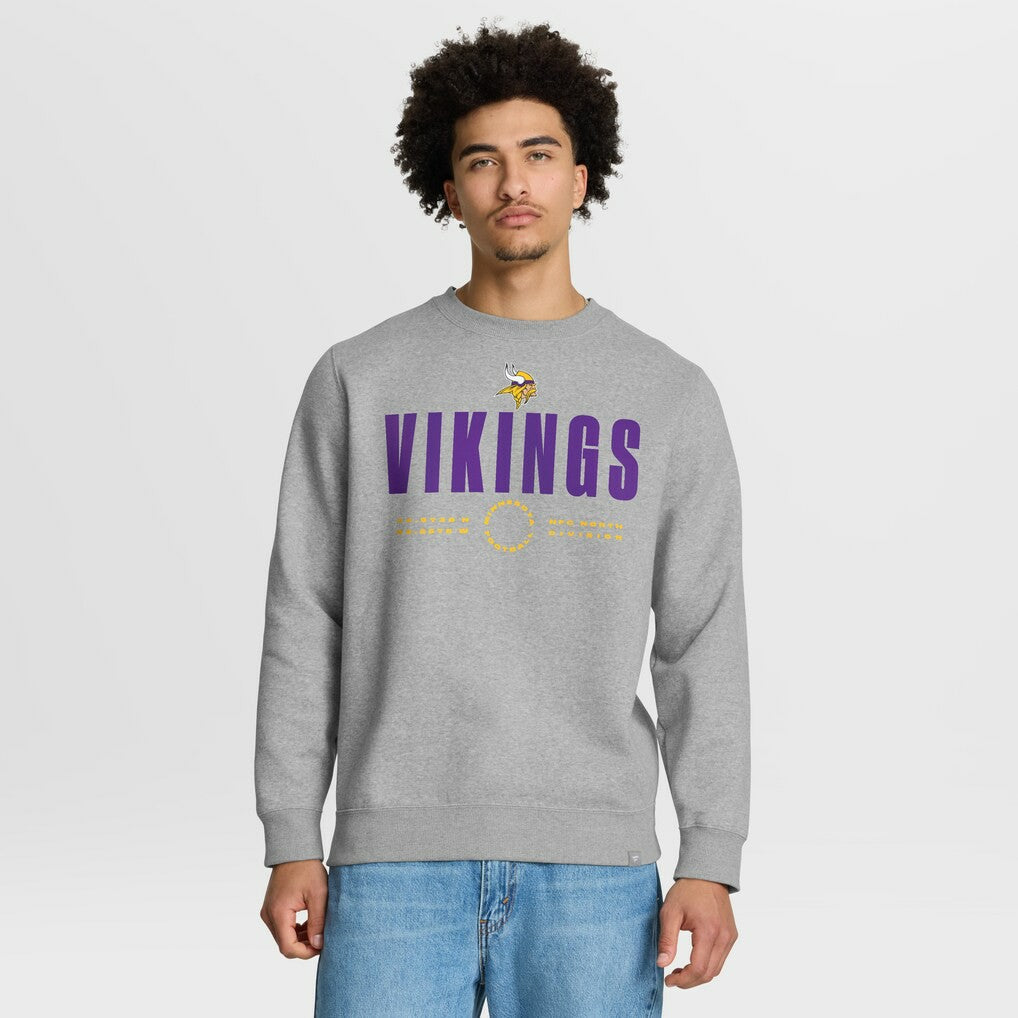 Minnesota Vikings Direct Handoff Legacy Pullover Sweatshirt Heather Gray