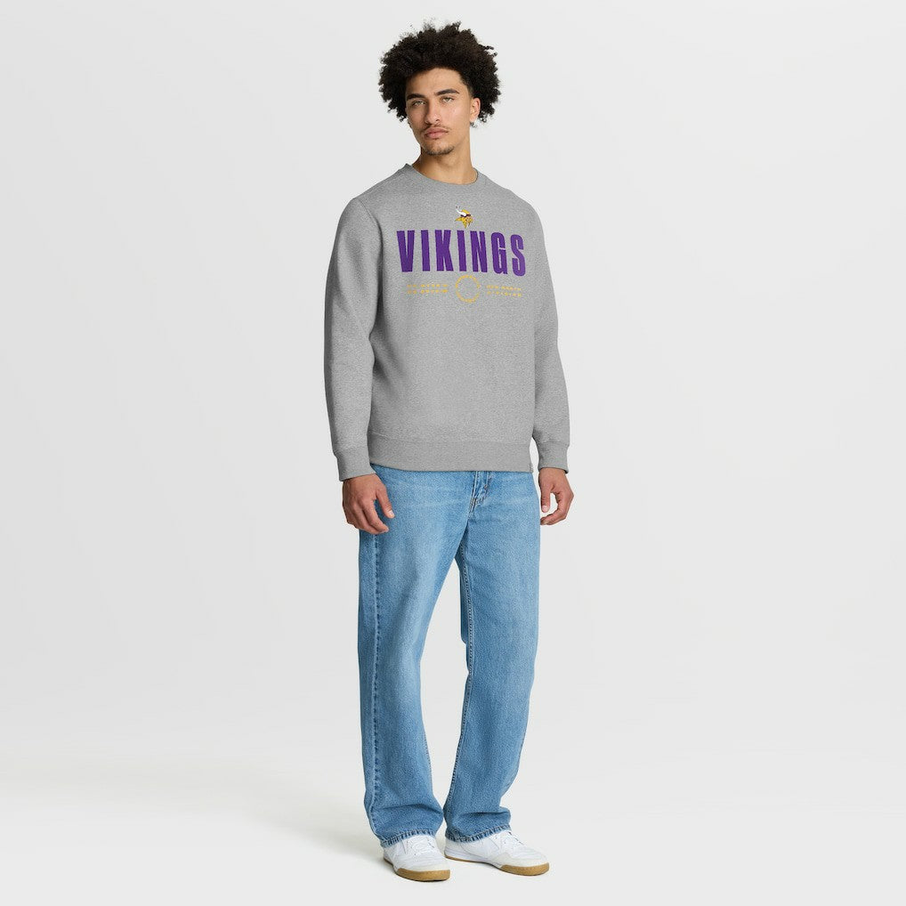 Minnesota Vikings Direct Handoff Legacy Pullover Sweatshirt Heather Gray