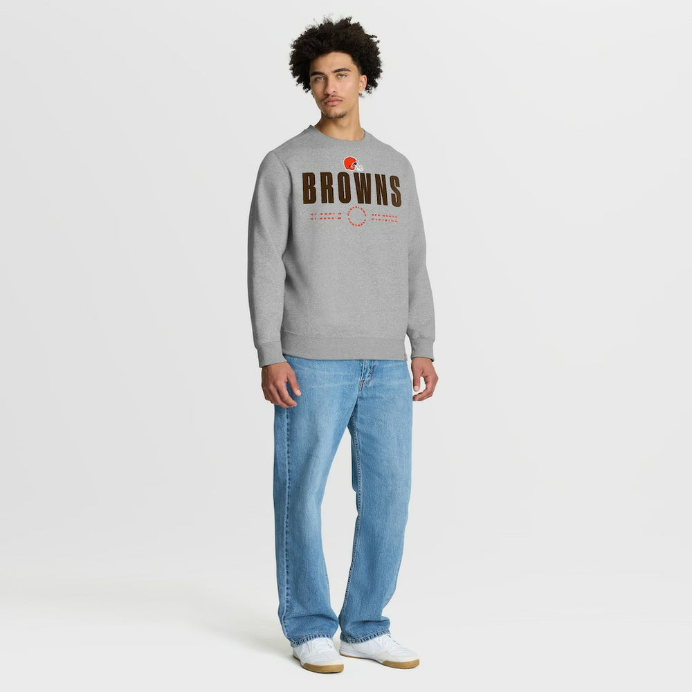 Cleveland Browns Direct Handoff Legacy Pullover Sweatshirt Heather Gray