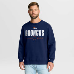 Denver Broncos Direct Handoff Legacy Pullover Sweatshirt Navy
