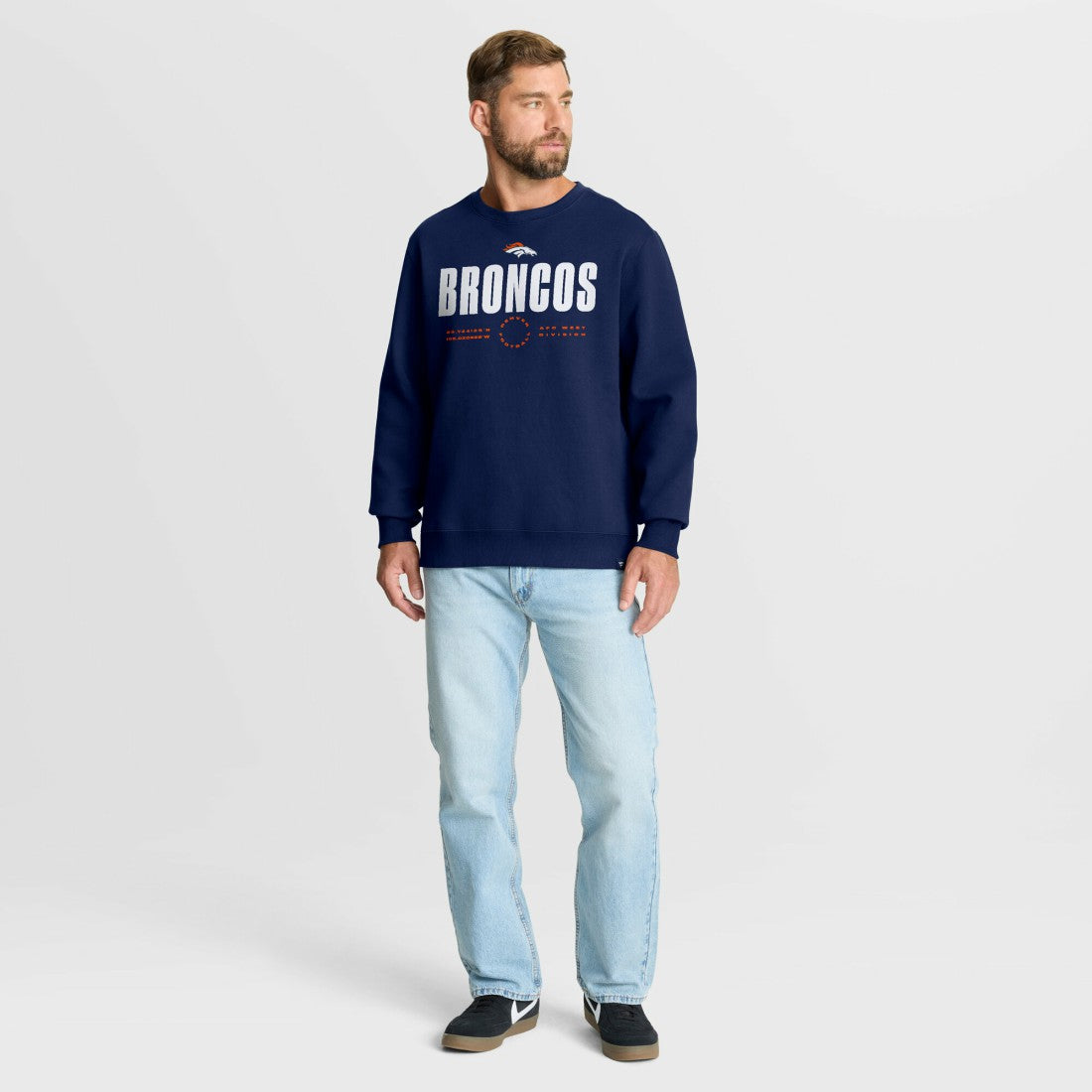 Denver Broncos Direct Handoff Legacy Pullover Sweatshirt Navy