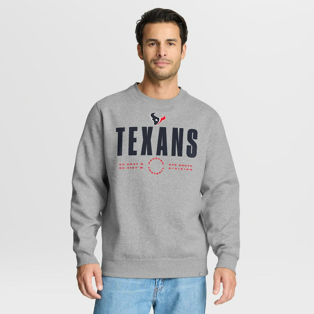 Houston Texans Direct Handoff Legacy Pullover Sweatshirt Heather Gray