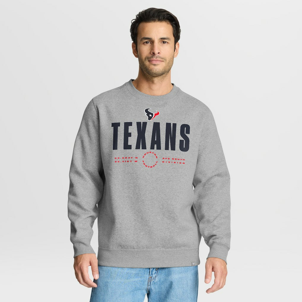 Houston Texans Direct Handoff Legacy Pullover Sweatshirt Heather Gray