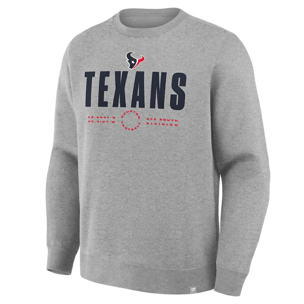 Houston Texans Direct Handoff Legacy Pullover Sweatshirt Heather Gray