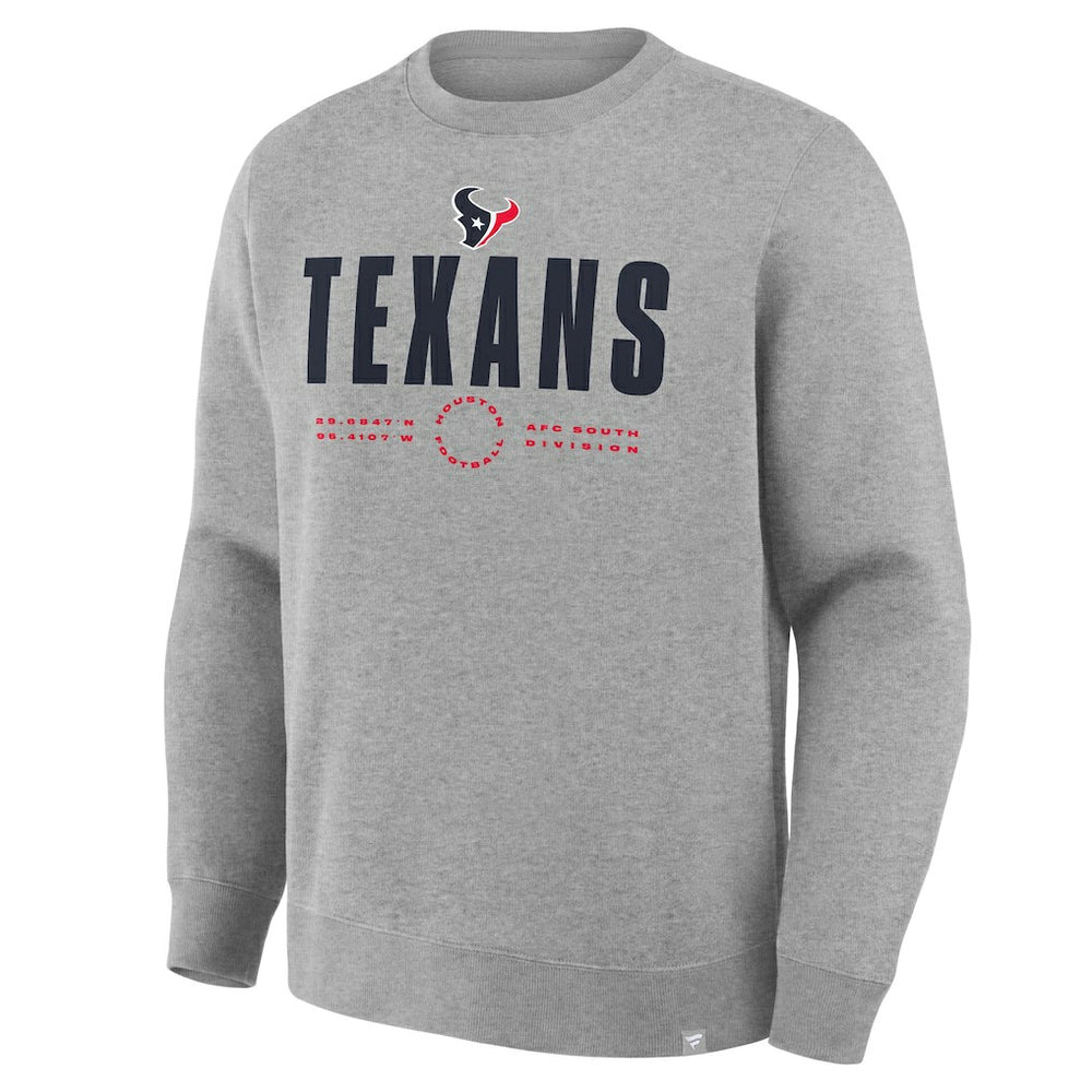 Houston Texans Direct Handoff Legacy Pullover Sweatshirt Heather Gray