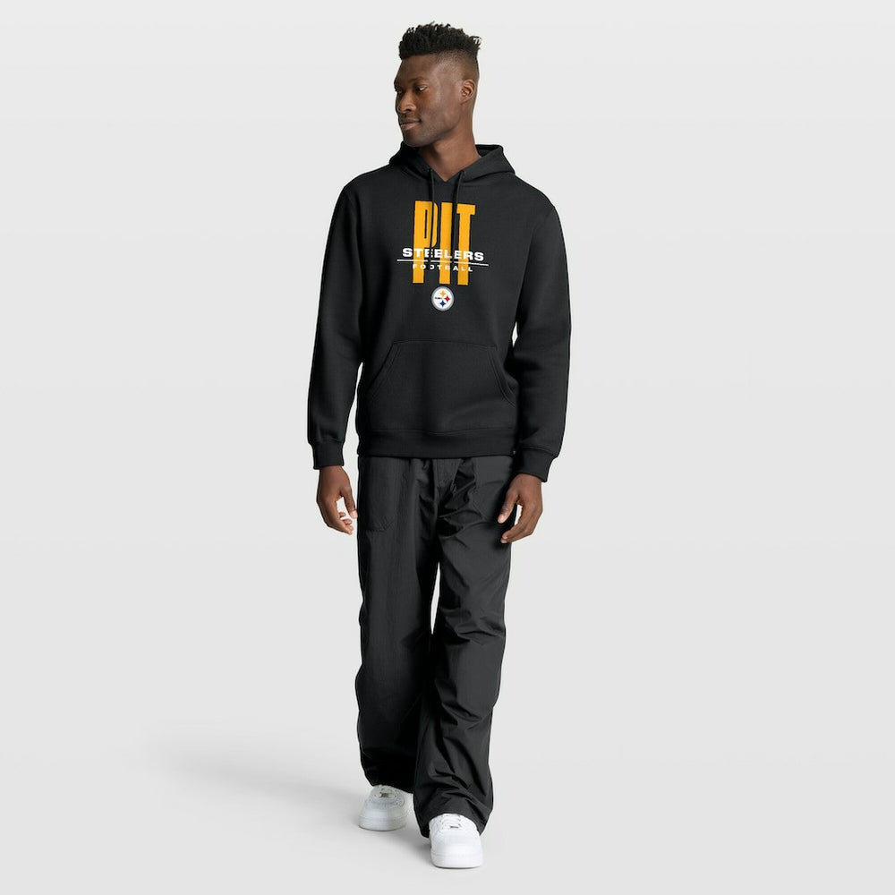 Pittsburgh Steelers Right Tackle Legacy Pullover Hoodie - Black